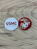Medallions for Walking Sticks (Marines) USMC and Eagle Globe and Anchor