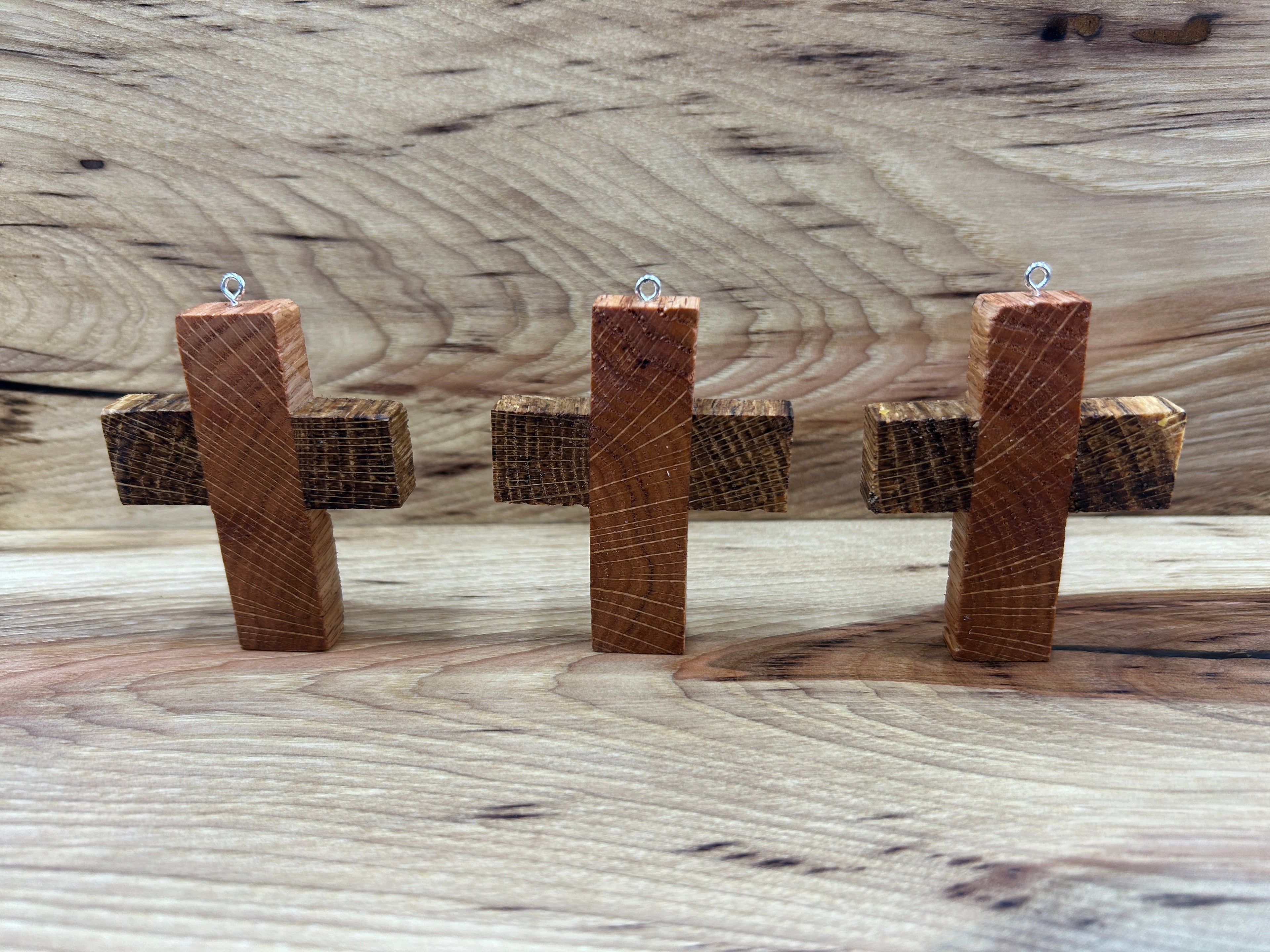 Small Wooden Crosses - Oak (Qty 3)