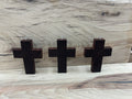 Small Wooden Crosses - Walnut (Qty 3)