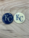 Medallions for Walking Sticks (Kansas City Royals) KC White and KC Blue