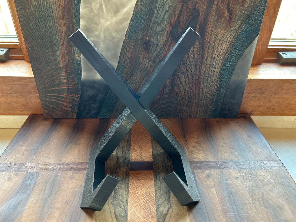 Board Stand, 3D Printed, PETG, Two Piece, X Pattern Black