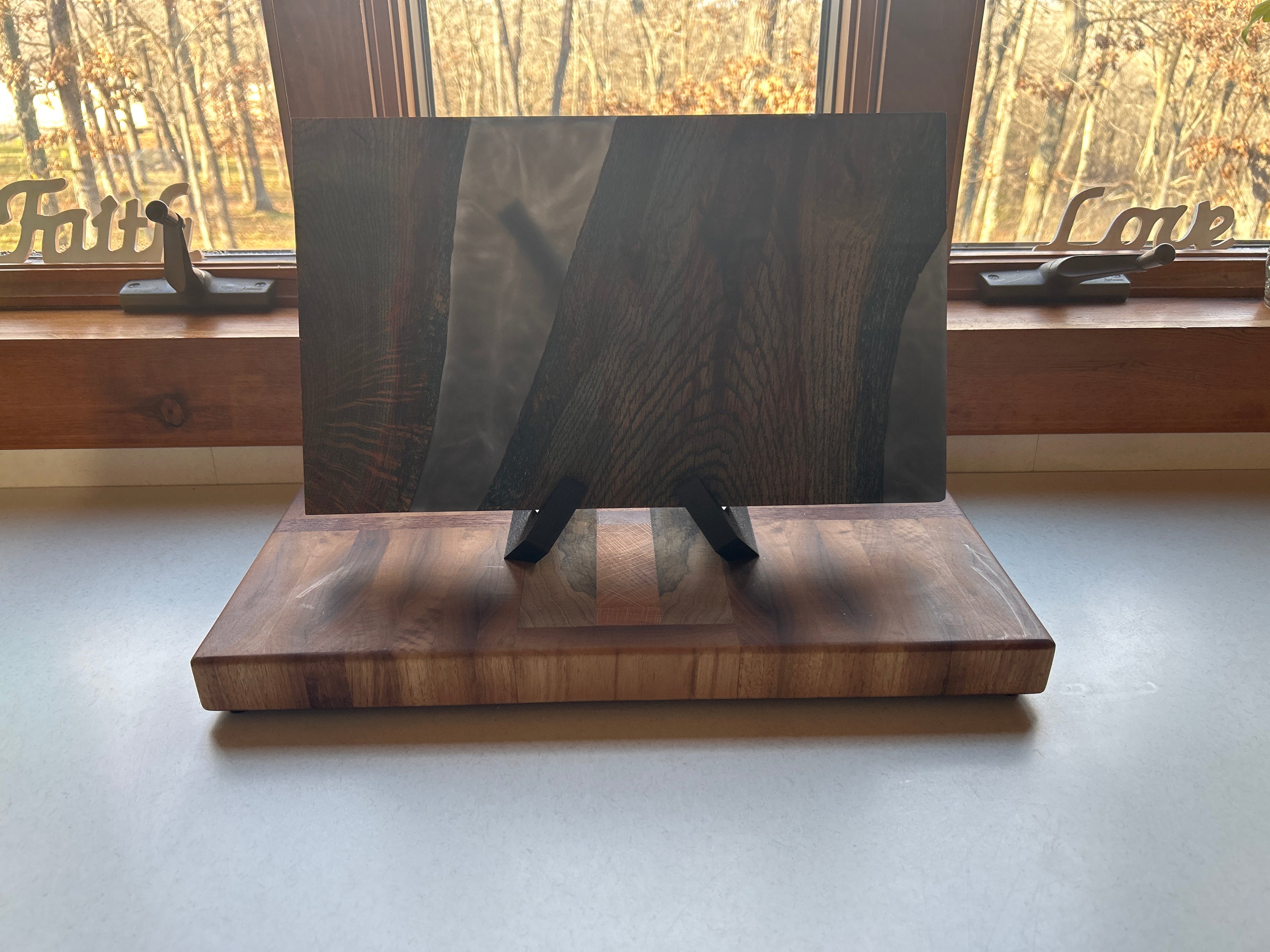 Board Stand, 3D Printed, PETG, Two Piece, X Pattern Black