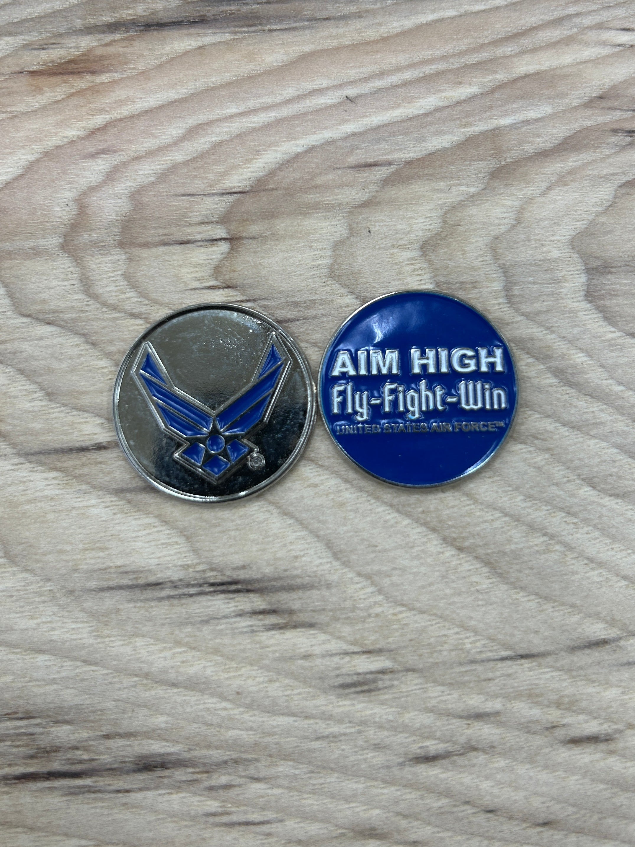 Medallions for Walking Sticks (Air Force) Emblem and Aim High