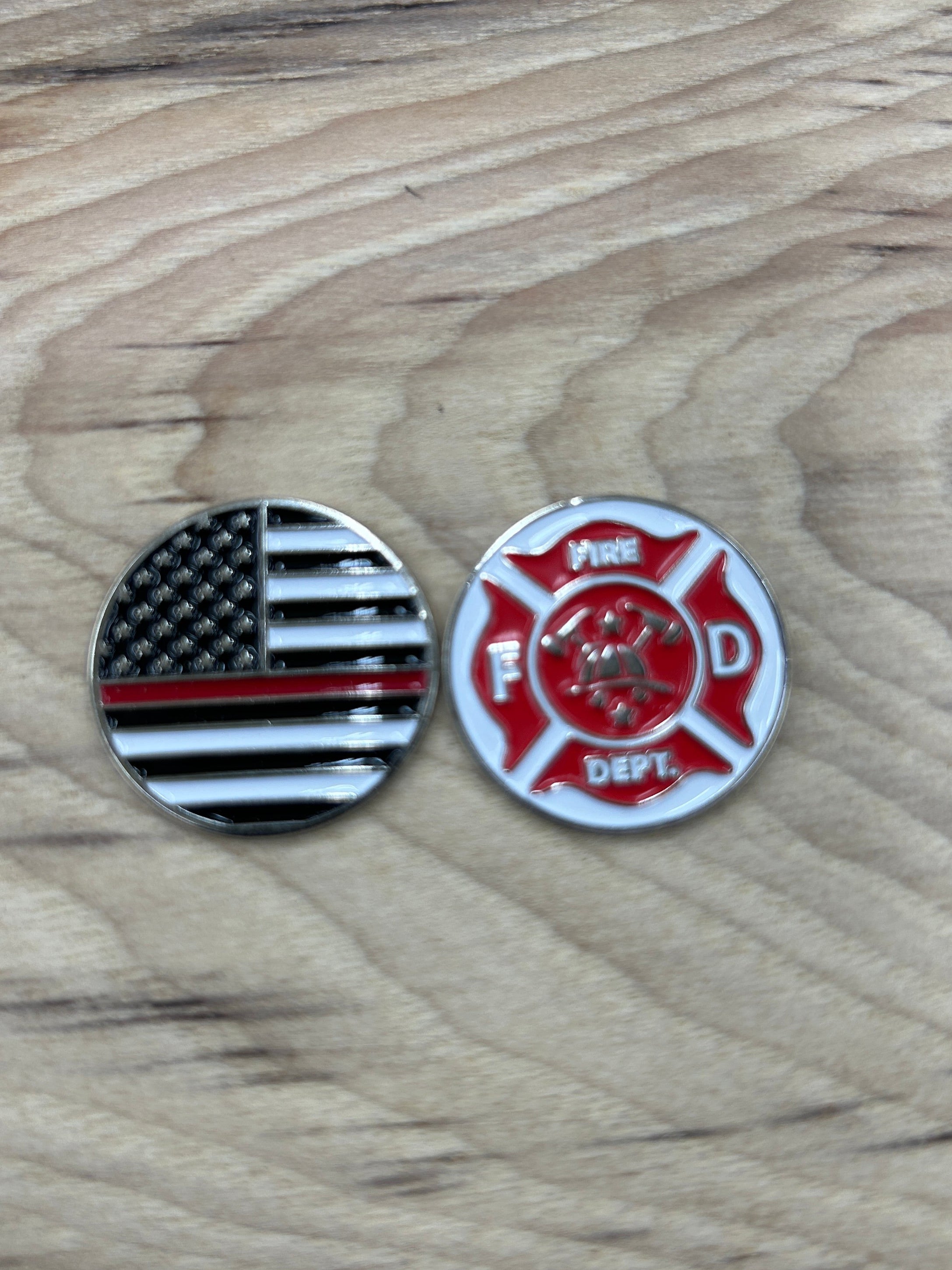 Medallions for Walking Sticks (Fire Department) Then Red Line