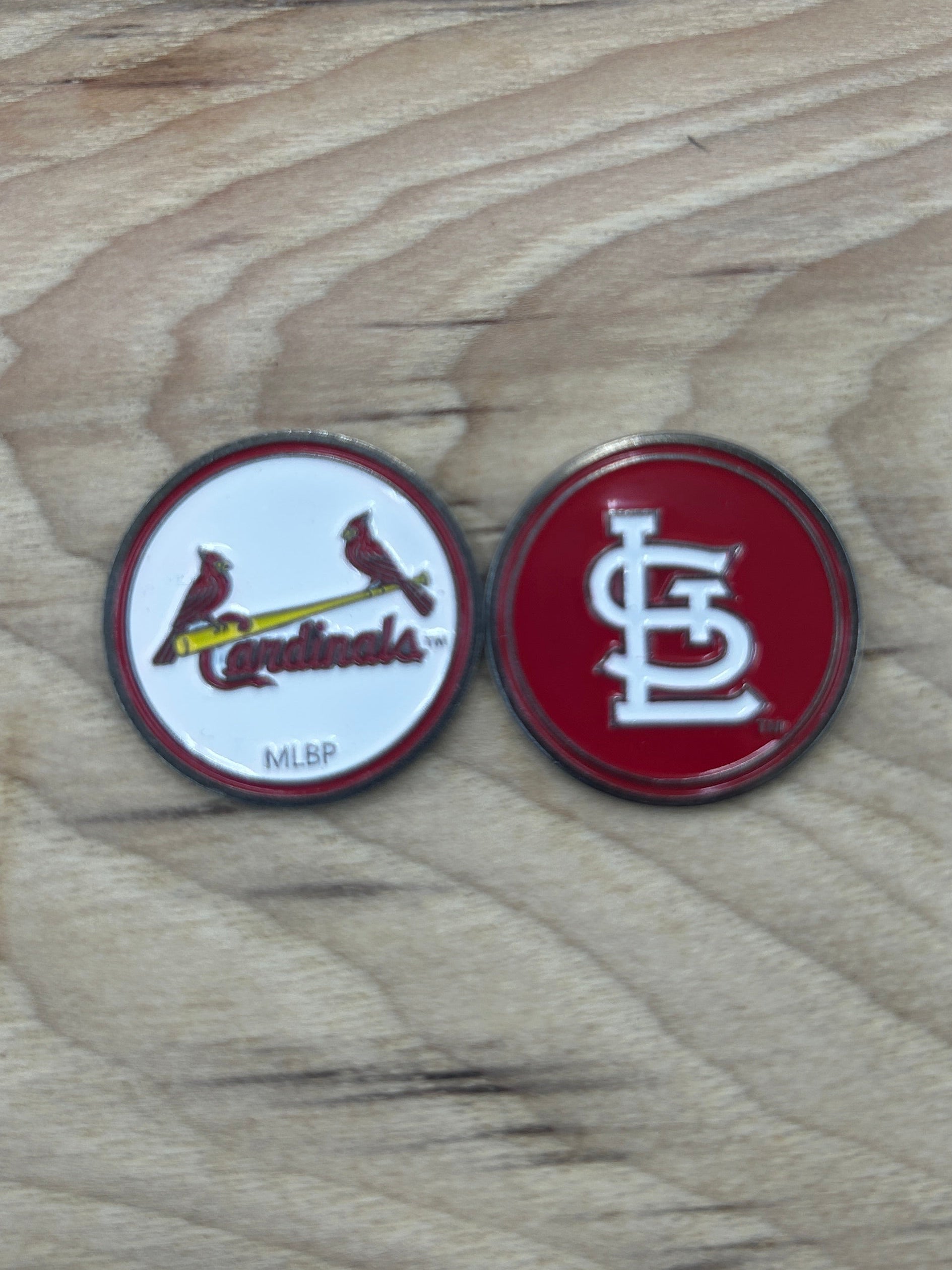 Medallions for Walking Sticks (St. Louis Cardinals) STL Emblem and Bat Emblem