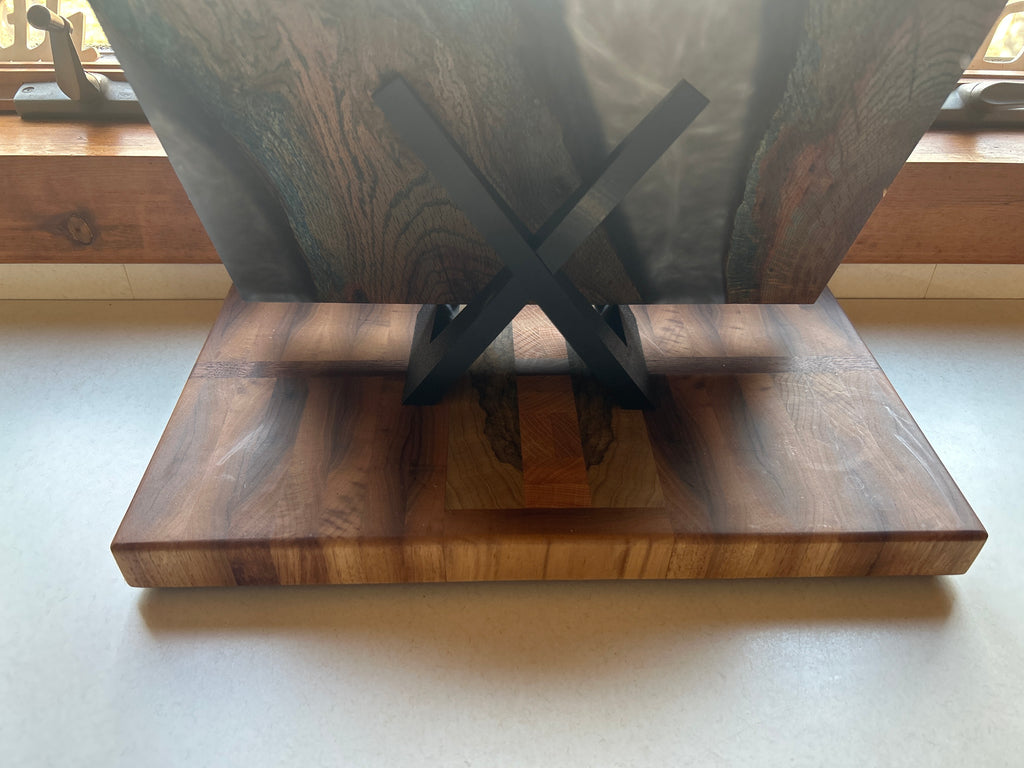 Board Stand, 3D Printed, PETG, Two Piece, X Pattern Black