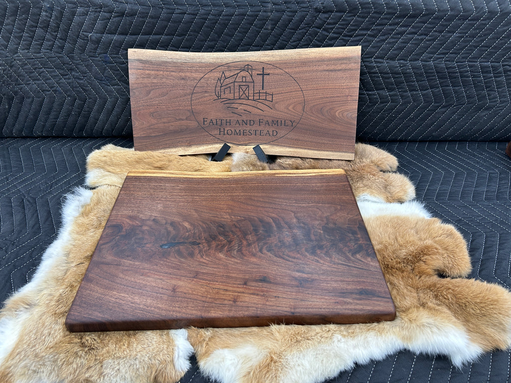 Handcrafted Live Edge Walnut Board / Charcuterie Board