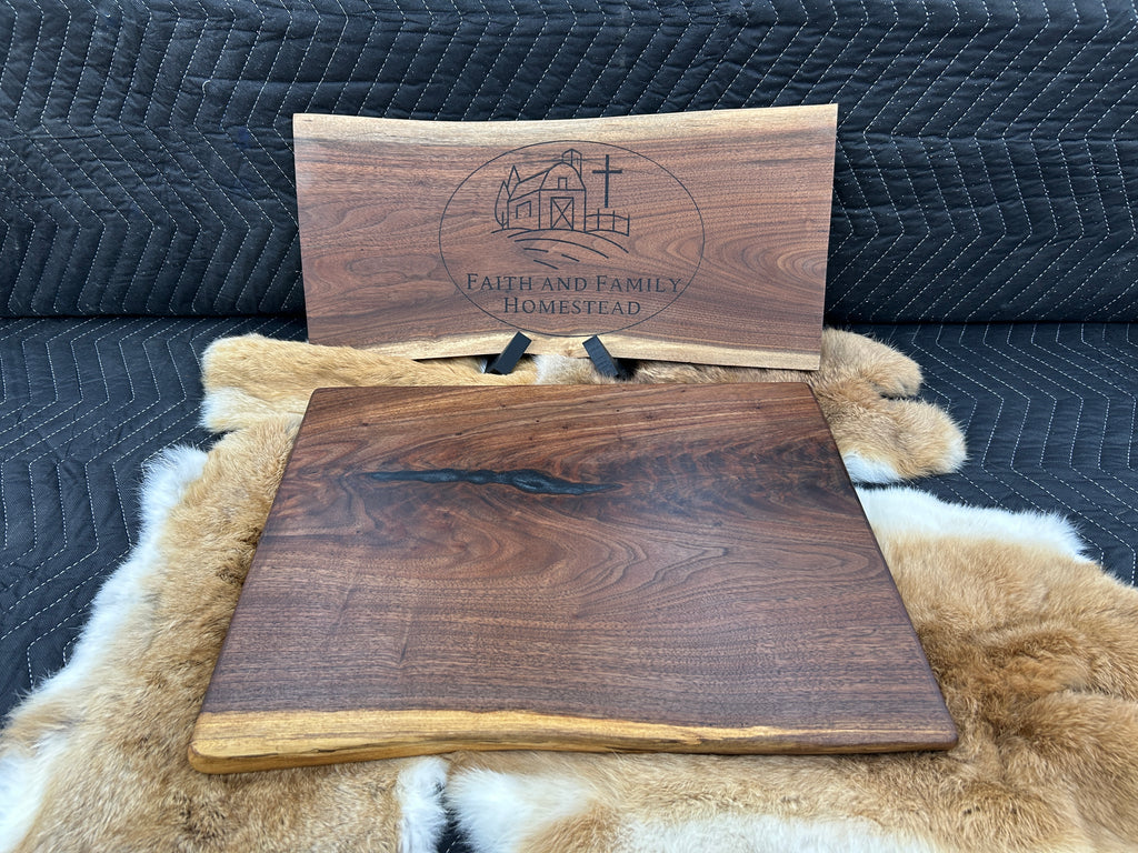 Handcrafted Live Edge Walnut Board / Charcuterie Board