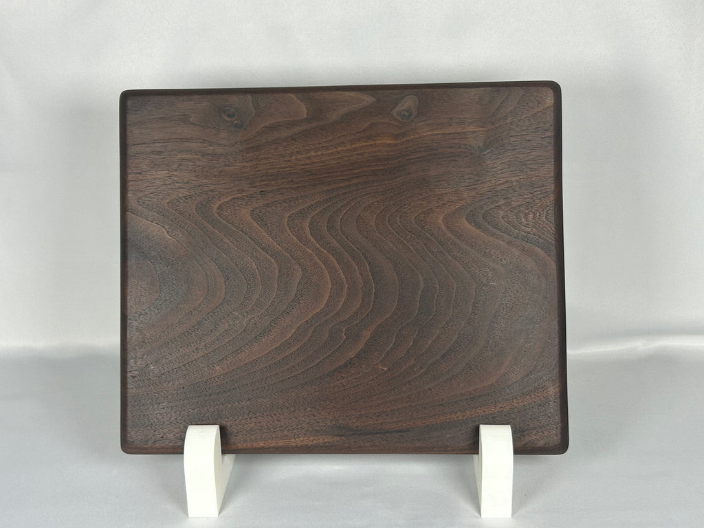 Cutting Board, Large, Walnut, Single Piece, Thick Board with Rubber Feet