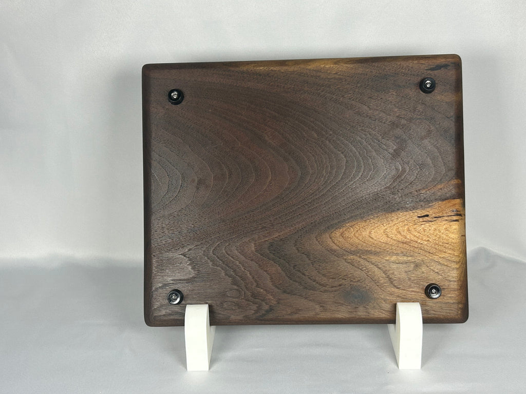 Cutting Board, Large, Walnut, Single Piece, Thick Board with Rubber Feet