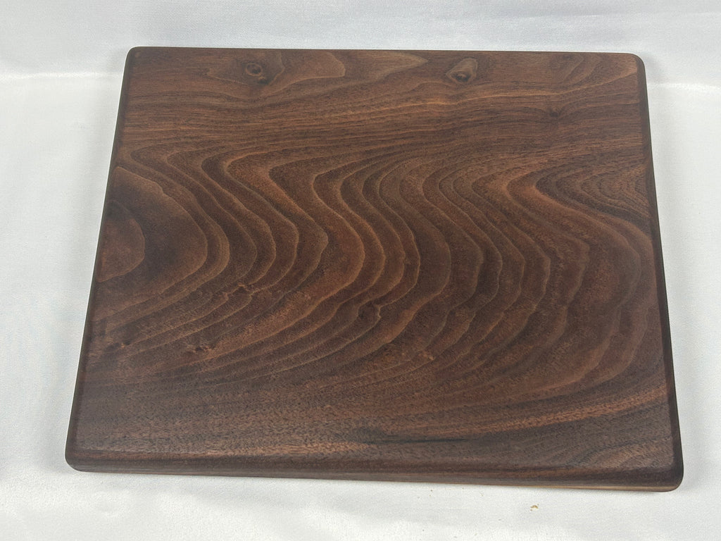 Cutting Board, Large, Walnut, Single Piece, Thick Board with Rubber Feet