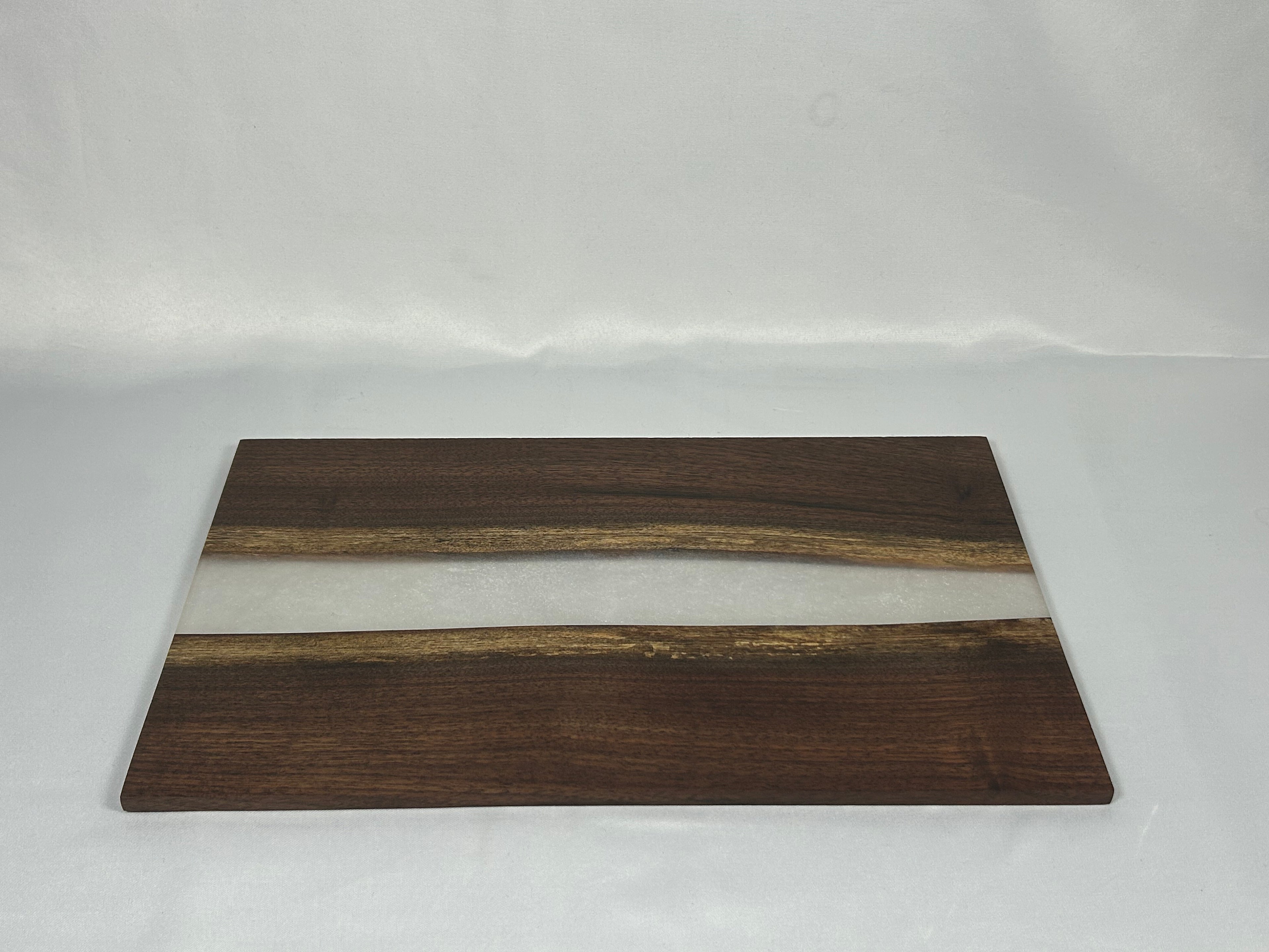 Charcuterie Board, Medium, Walnut, Epoxy Live Edge River, Set of 4 Orange, Pearl, Pink Pearl, Purple